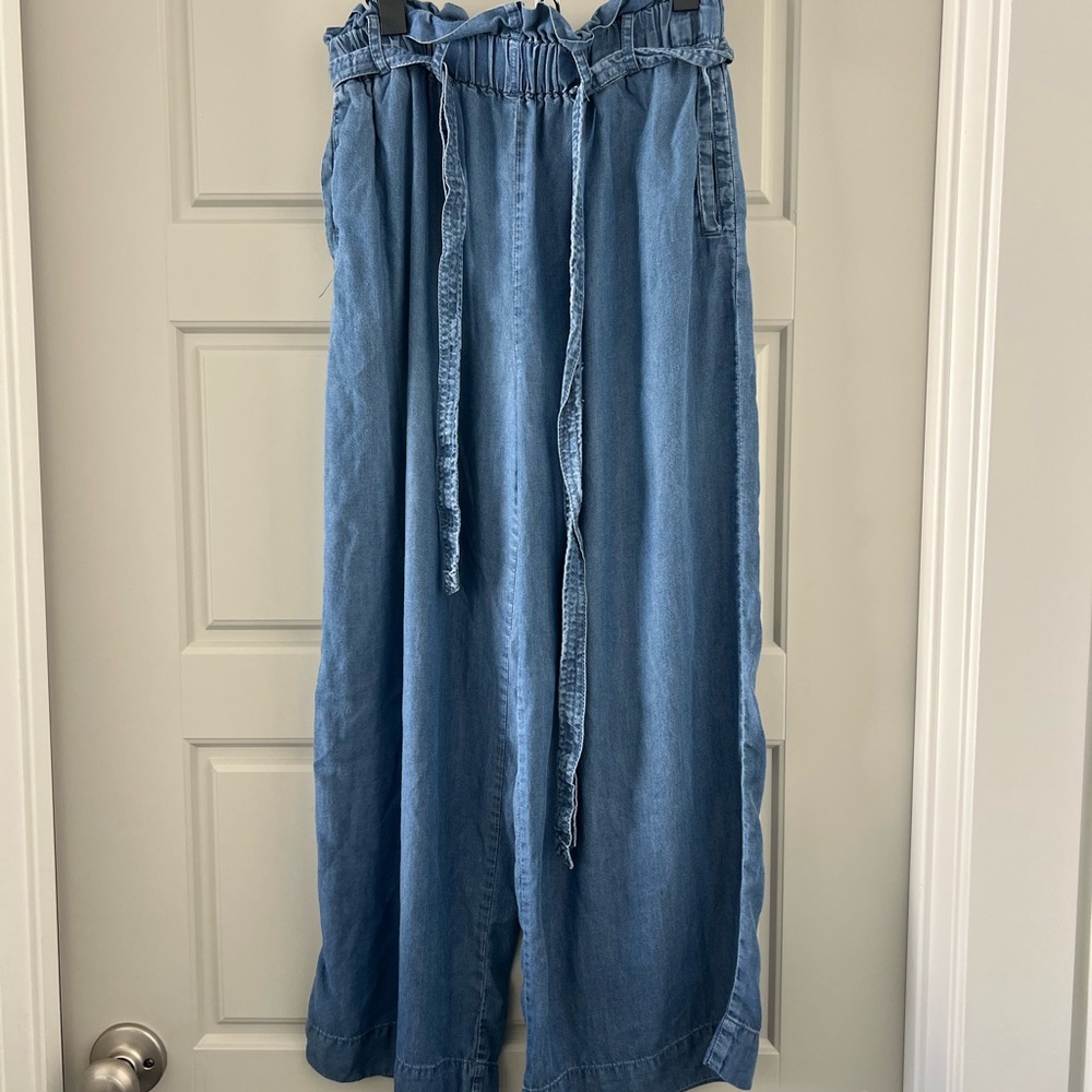 Wishlist apparel blue Tencel culottes size S GUC